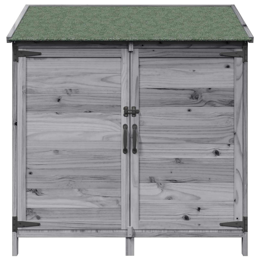 Tuinschuur Grijs 106,5 x 56 x 113,5 cm Bewerkt hout