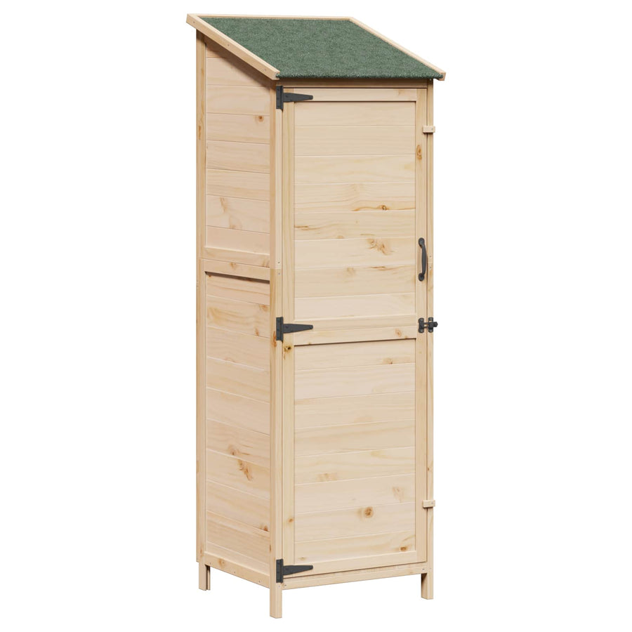 Tuinschuur Naturel 59,5 x 56 x 176,5 cm Bewerkt hout