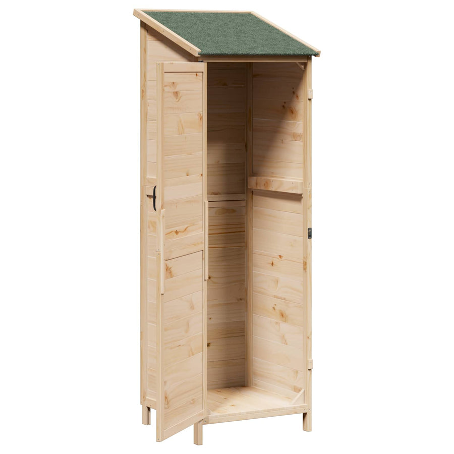 Tuinschuur Naturel 59,5 x 56 x 176,5 cm Bewerkt hout
