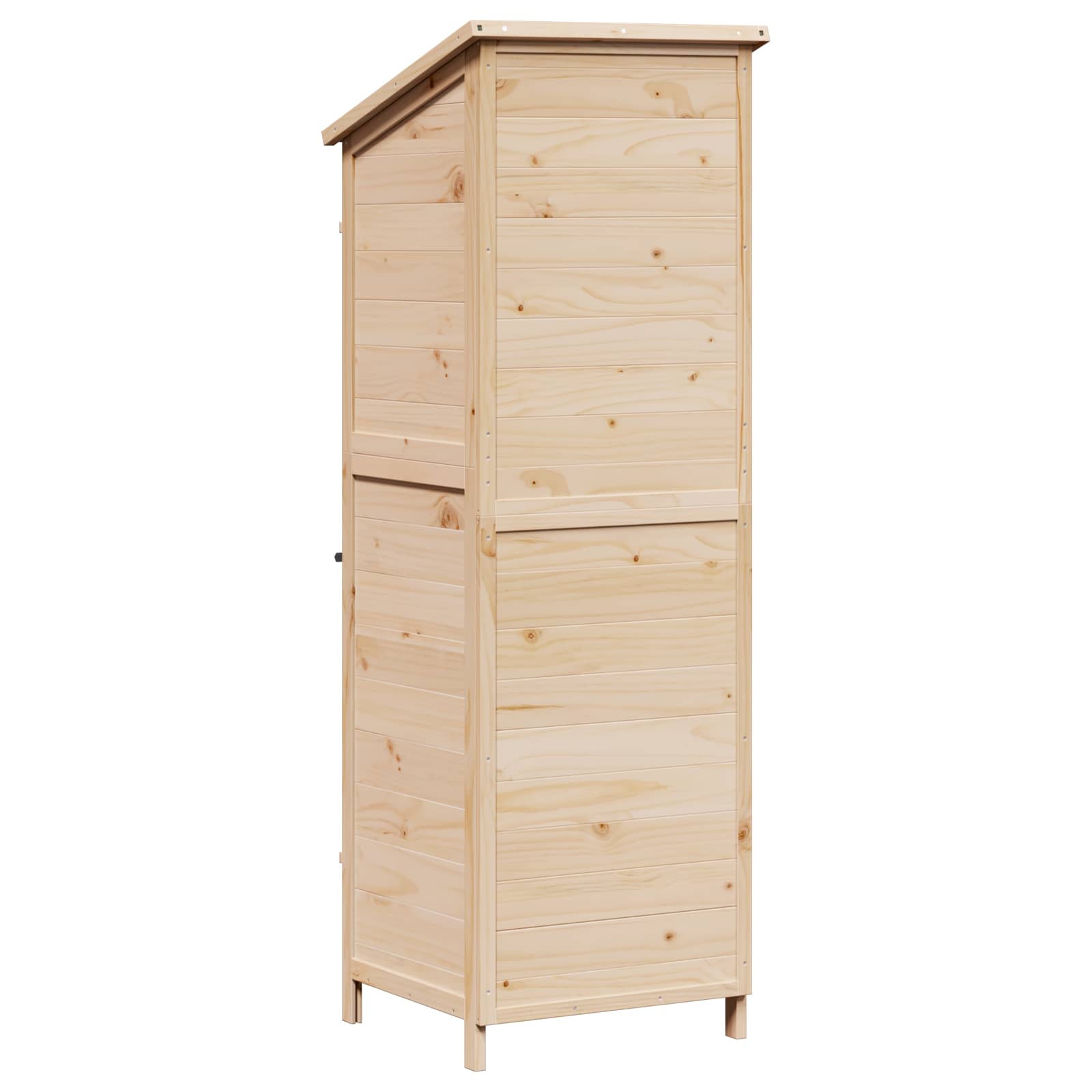 Tuinschuur Naturel 59,5 x 56 x 176,5 cm Bewerkt hout