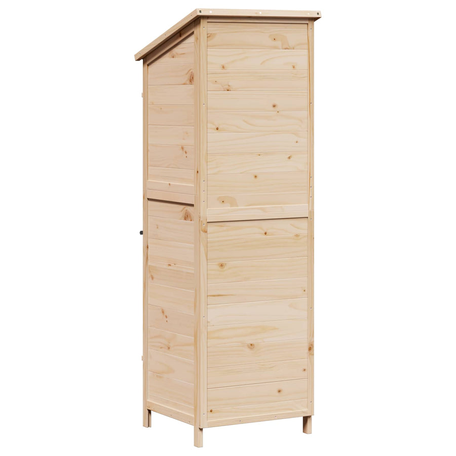 Tuinschuur Naturel 59,5 x 56 x 176,5 cm Bewerkt hout
