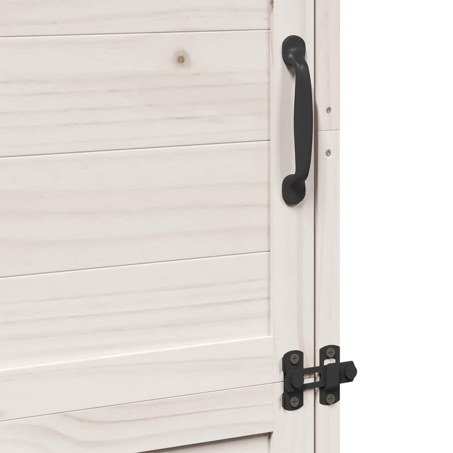 Tuinschuur Wit 59,5 x 56 x 176,5 cm Bewerkt hout