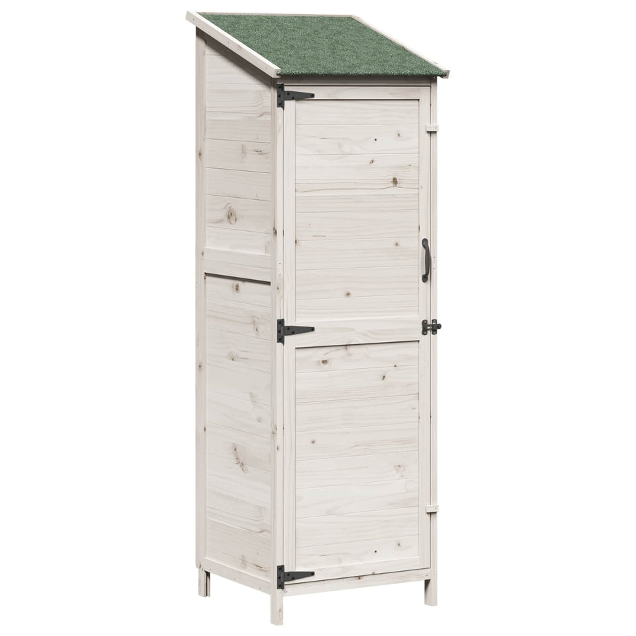 Tuinschuur Wit 59,5 x 56 x 176,5 cm Bewerkt hout