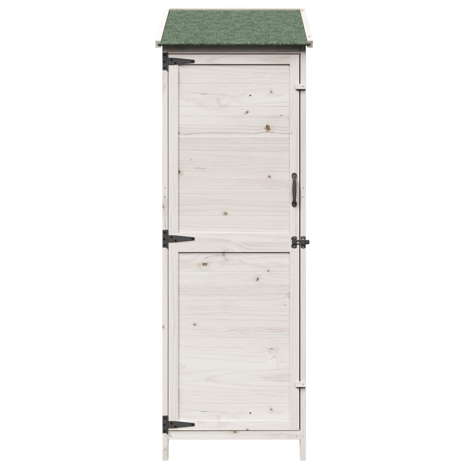 Tuinschuur Wit 59,5 x 56 x 176,5 cm Bewerkt hout