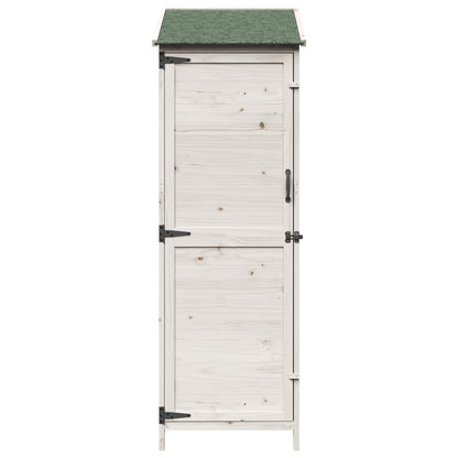 Tuinschuur Wit 59,5 x 56 x 176,5 cm Bewerkt hout