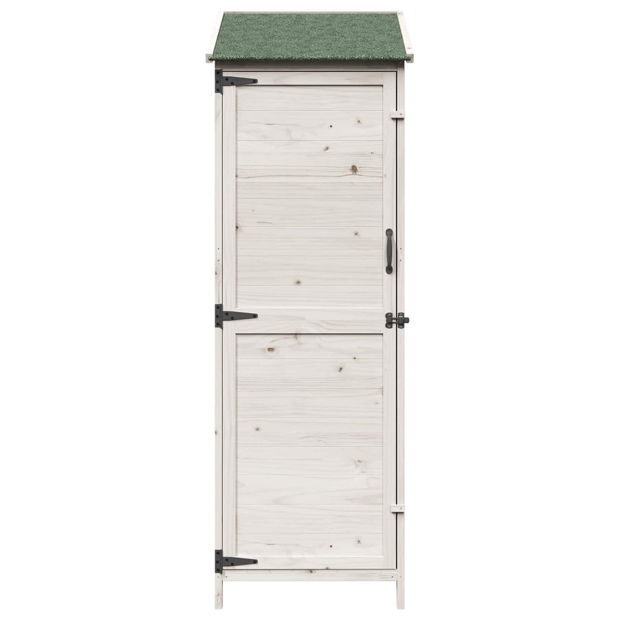Tuinschuur Wit 59,5 x 56 x 176,5 cm Bewerkt hout