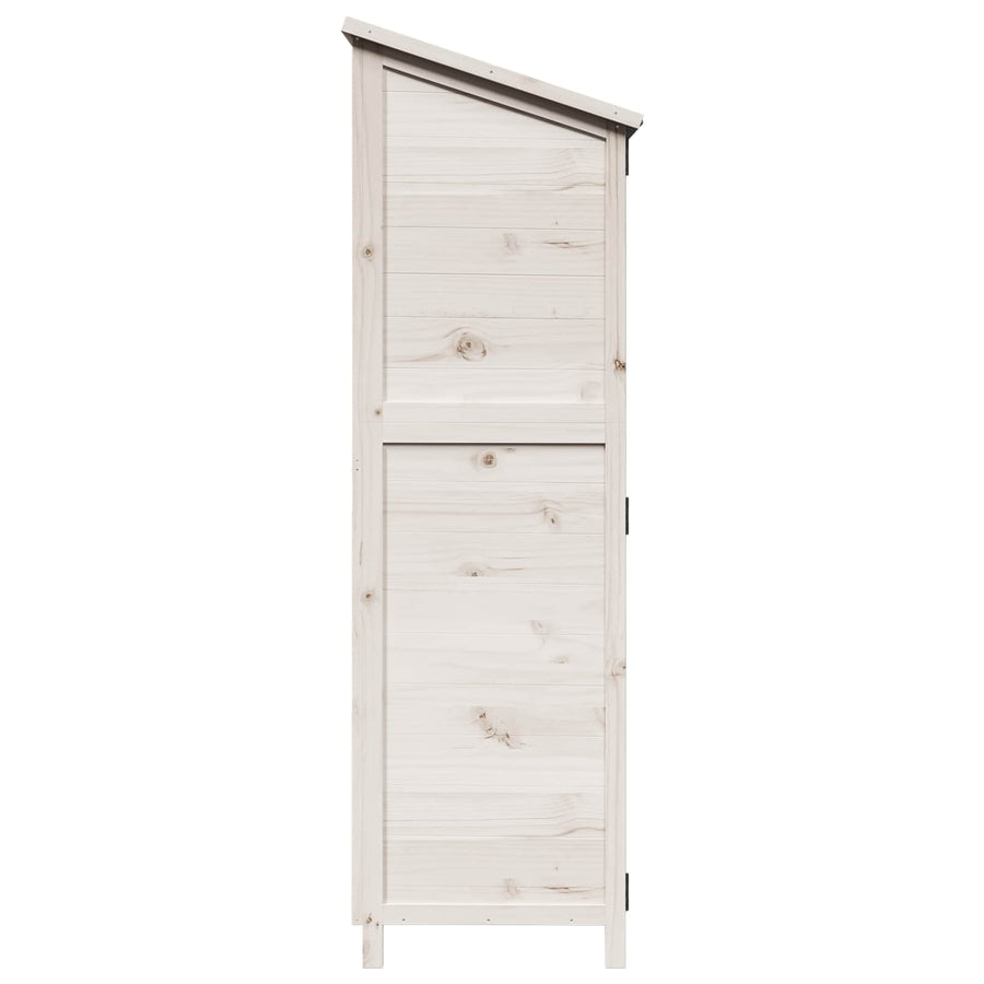 Tuinschuur Wit 59,5 x 56 x 176,5 cm Bewerkt hout