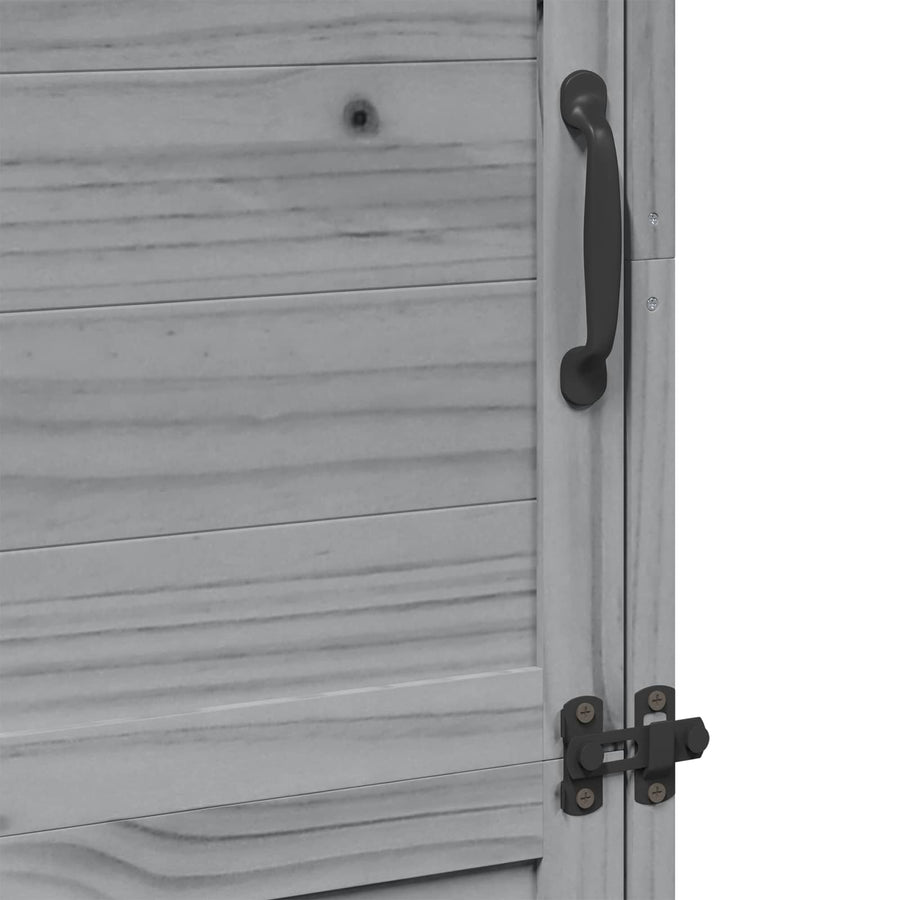 Tuinschuur Grijs 59,5 x 56 x 176,5 cm Bewerkt hout