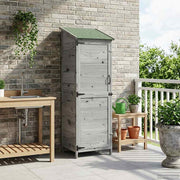 Tuinschuur 59,5x56x176,5 cm grijs engineered hout