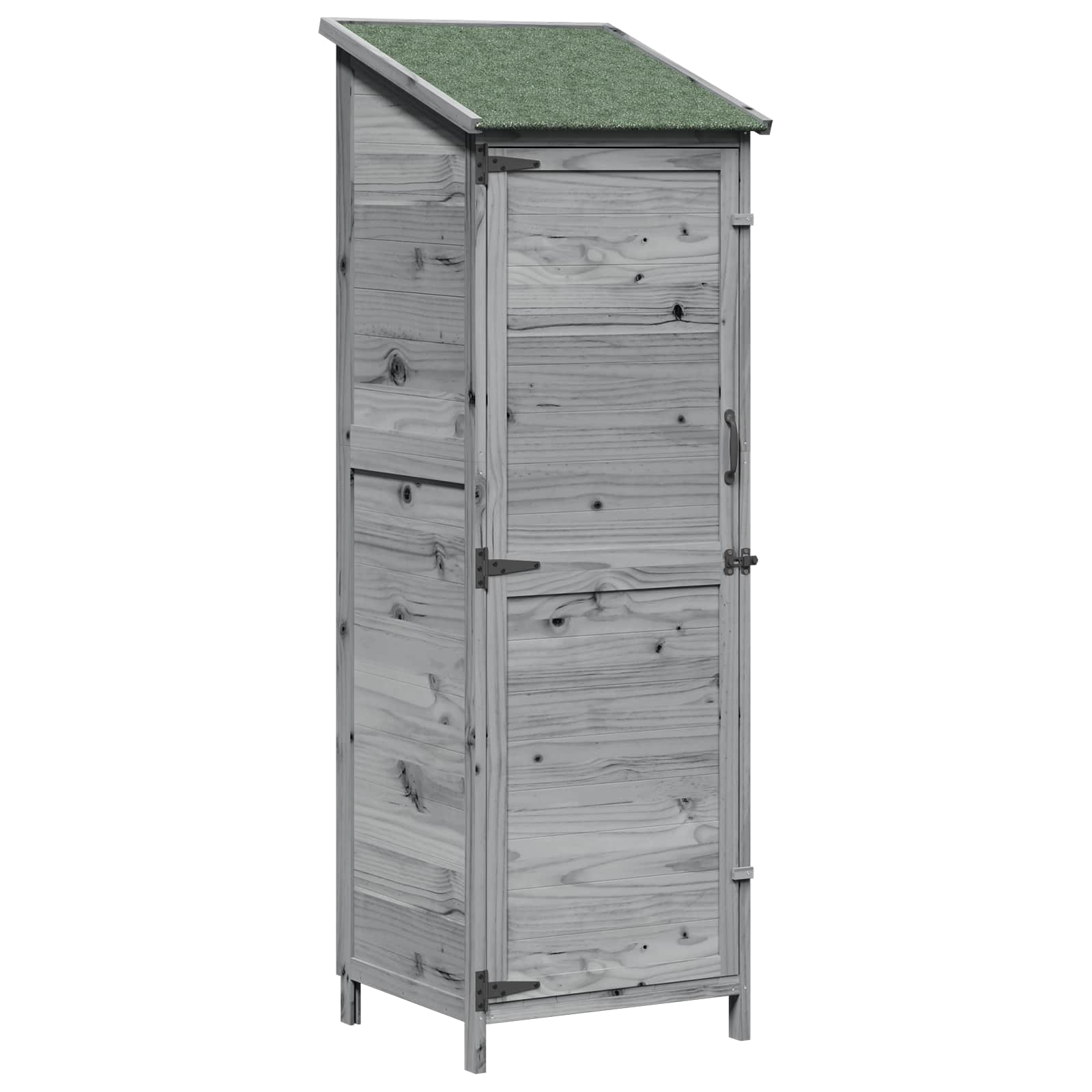 Tuinschuur Grijs 59,5 x 56 x 176,5 cm Bewerkt hout