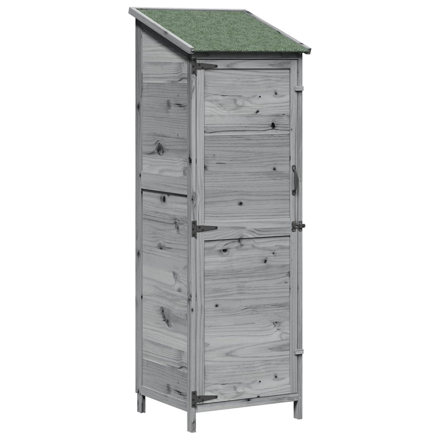 Tuinschuur Grijs 59,5 x 56 x 176,5 cm Bewerkt hout