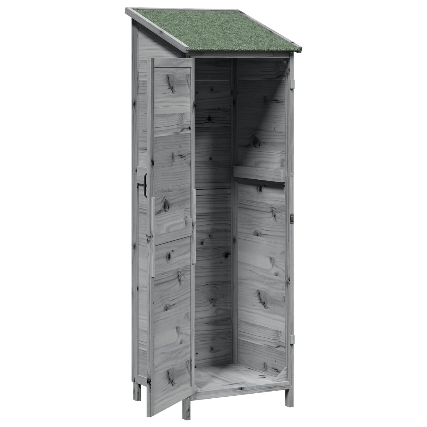 Tuinschuur Grijs 59,5 x 56 x 176,5 cm Bewerkt hout
