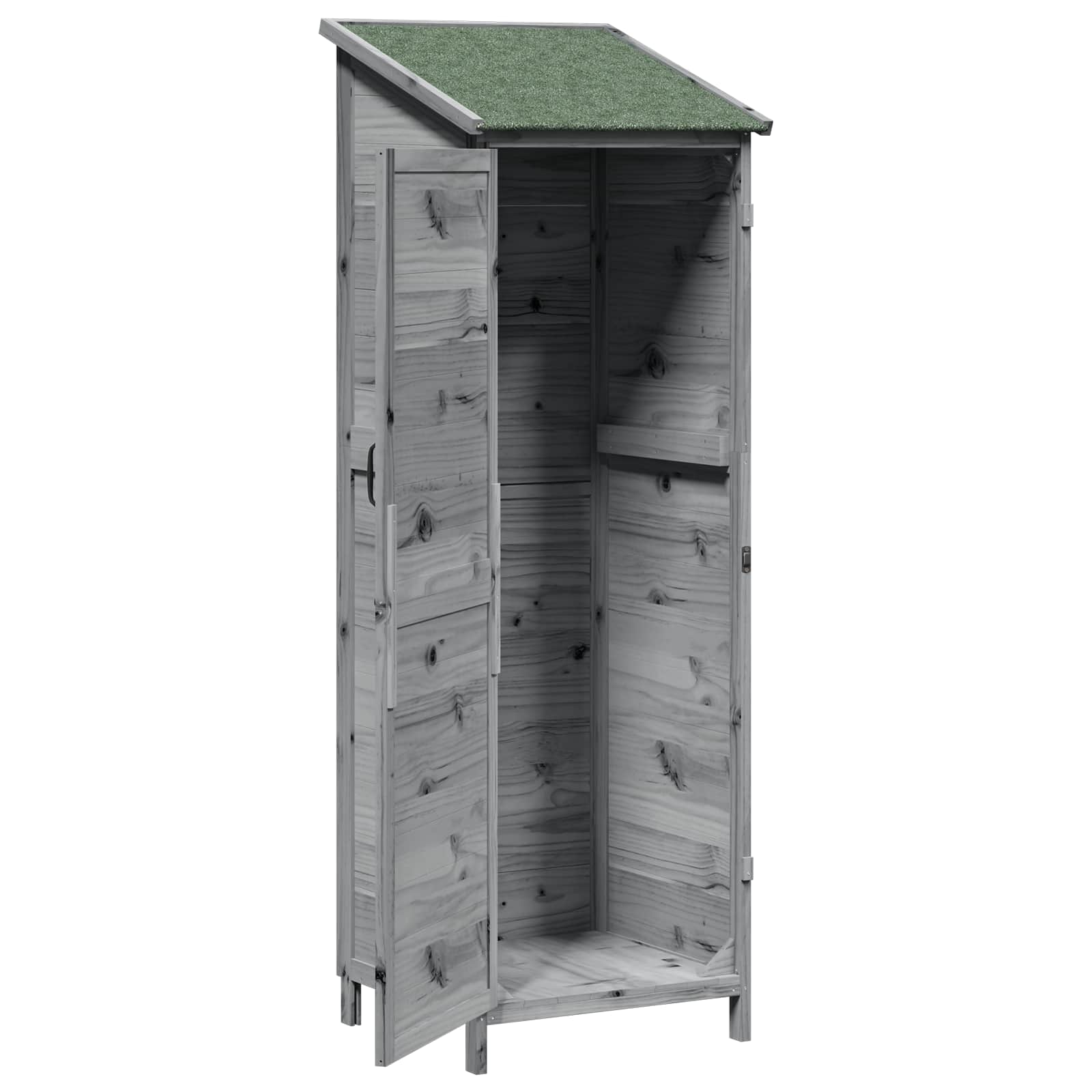 Tuinschuur Grijs 59,5 x 56 x 176,5 cm Bewerkt hout