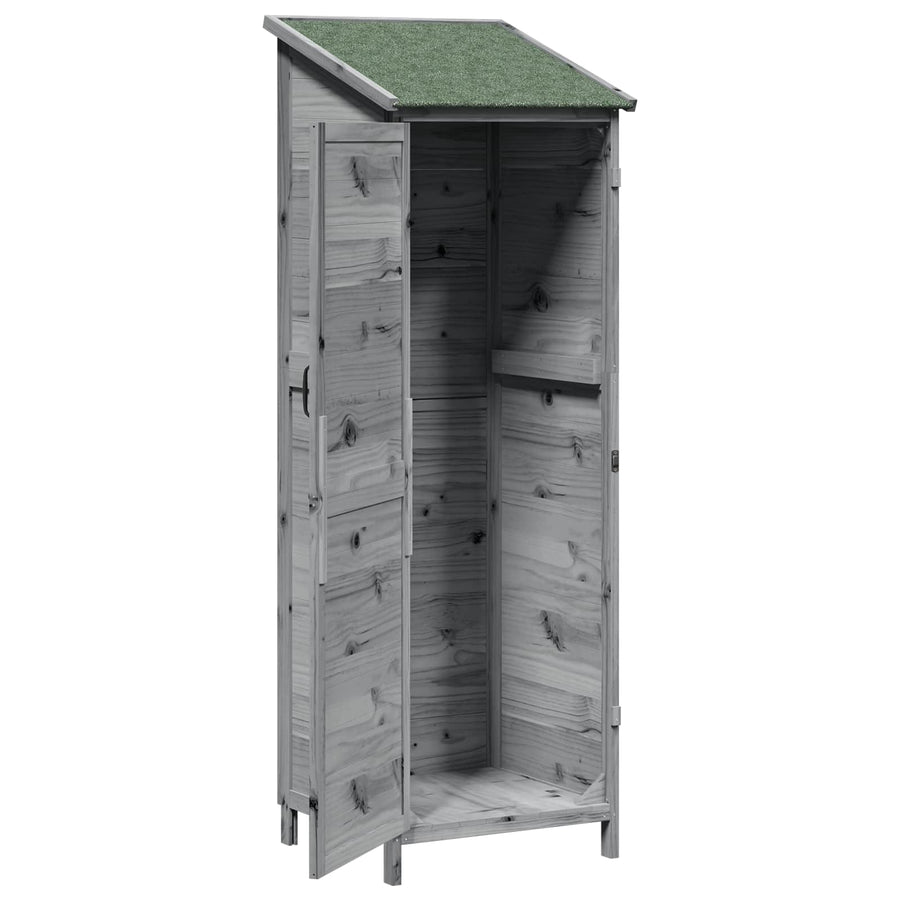 Tuinschuur Grijs 59,5 x 56 x 176,5 cm Bewerkt hout