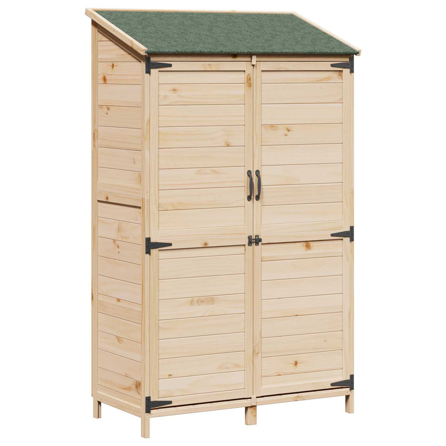 Tuinschuur Naturel 106,5 x 56 x 176 cm Bewerkt hout