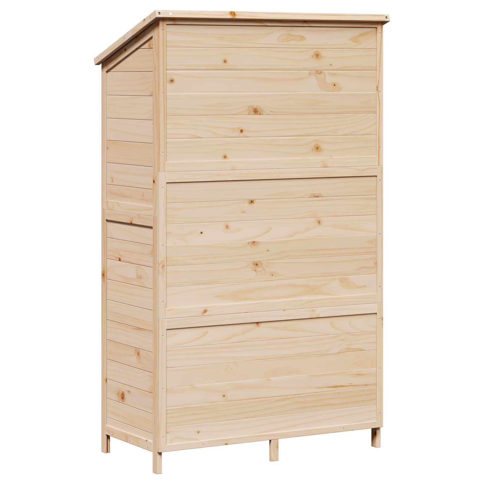 Tuinschuur Naturel 106,5 x 56 x 176 cm Bewerkt hout
