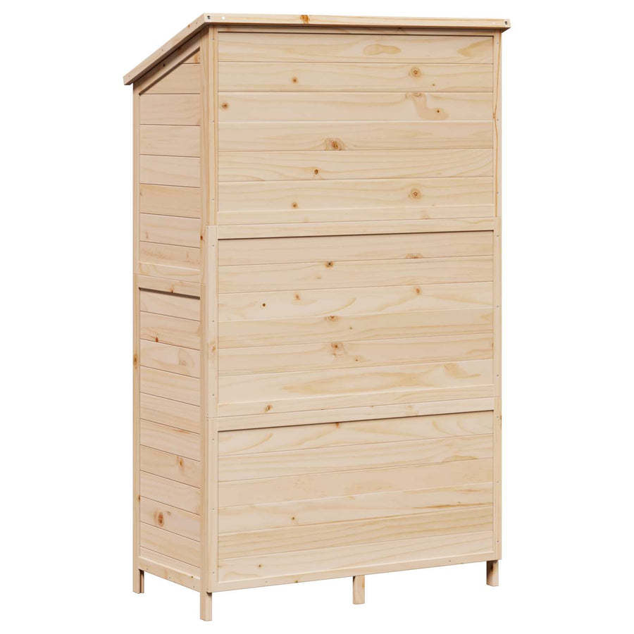 Tuinschuur Naturel 106,5 x 56 x 176 cm Bewerkt hout