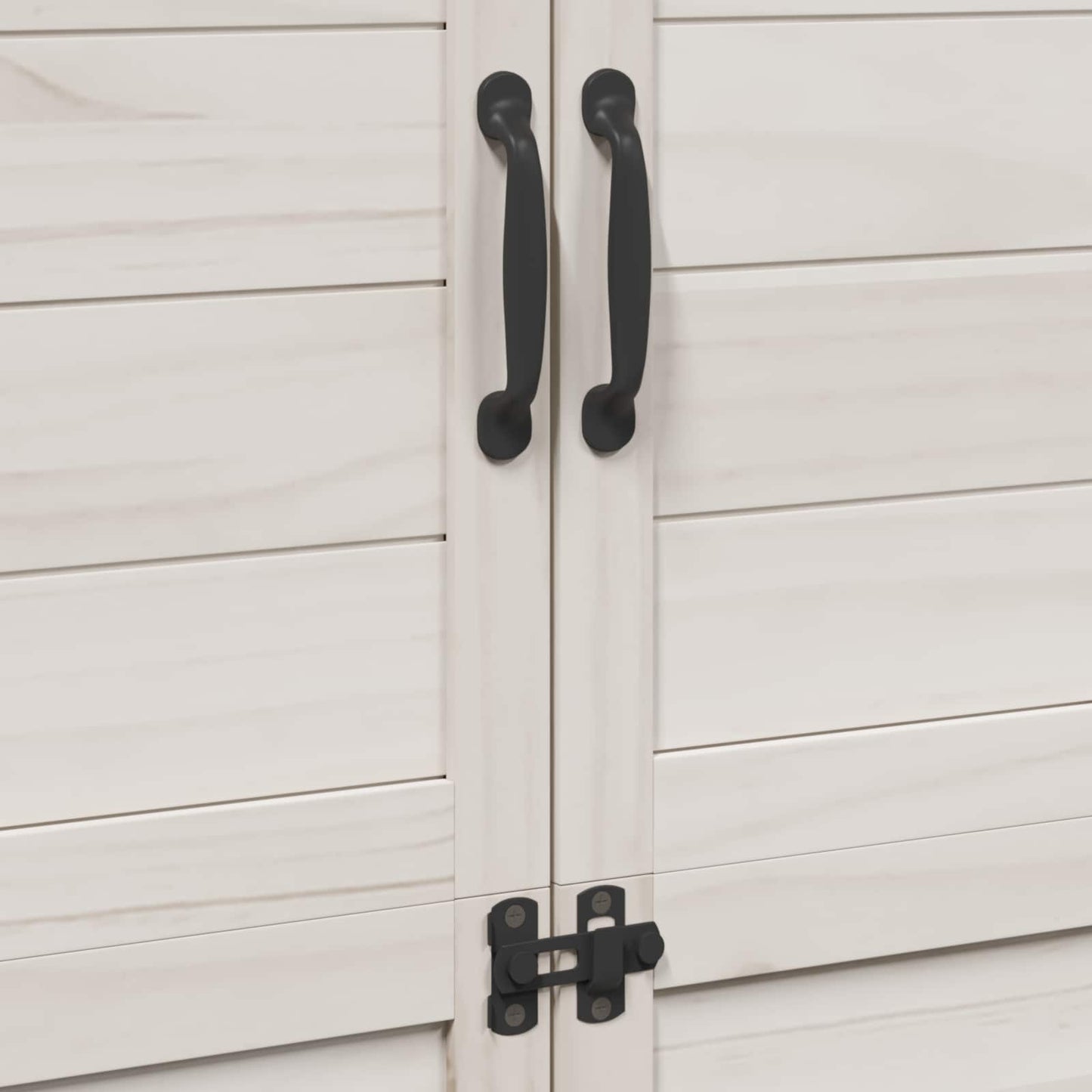 Tuinschuur Wit 106,5 x 56 x 176 cm Bewerkt hout