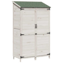 Tuinschuur Wit 106,5 x 56 x 176 cm Bewerkt hout