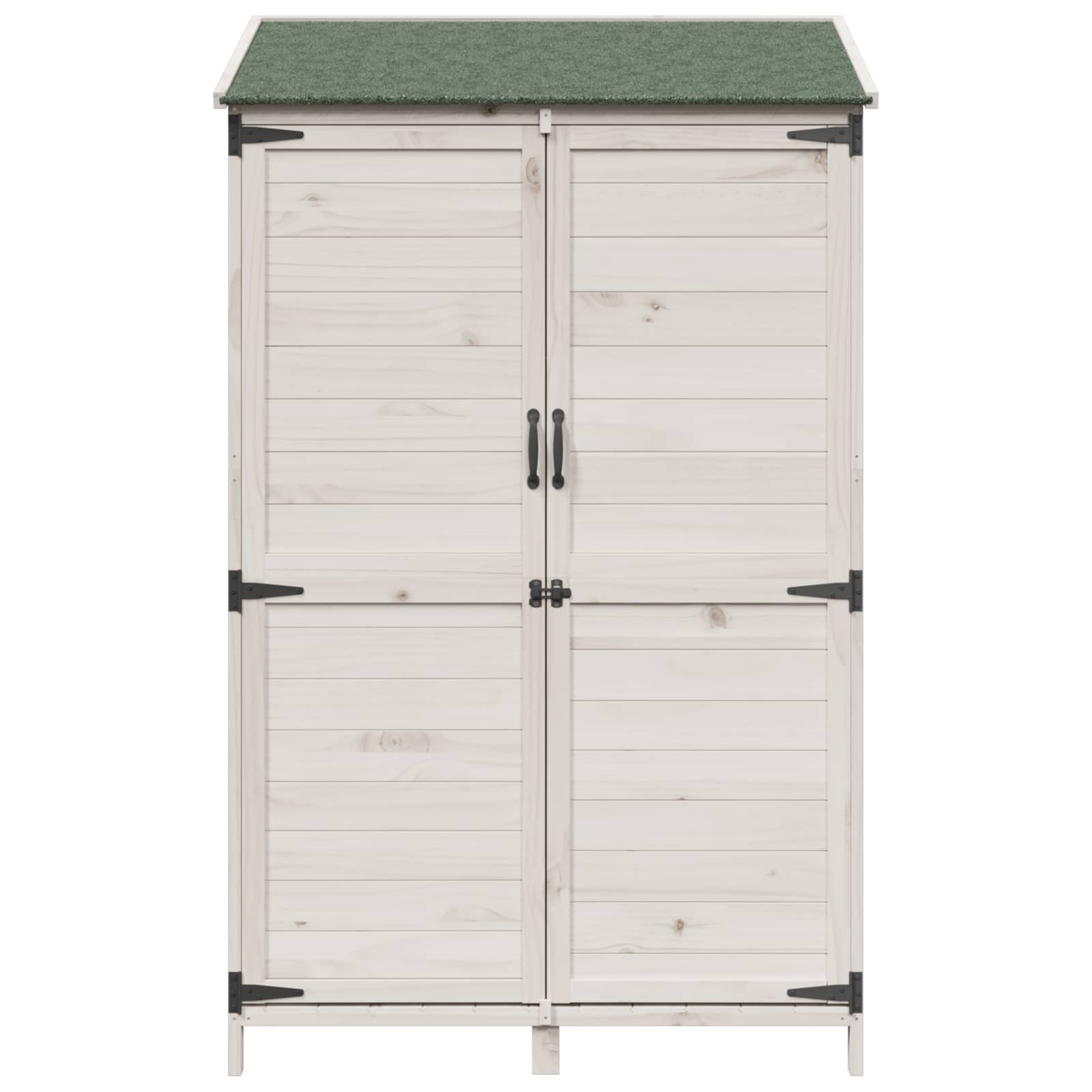 Tuinschuur Wit 106,5 x 56 x 176 cm Bewerkt hout
