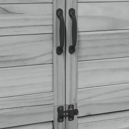 Tuinschuur Grijs 106,5 x 56 x 176 cm Bewerkt hout