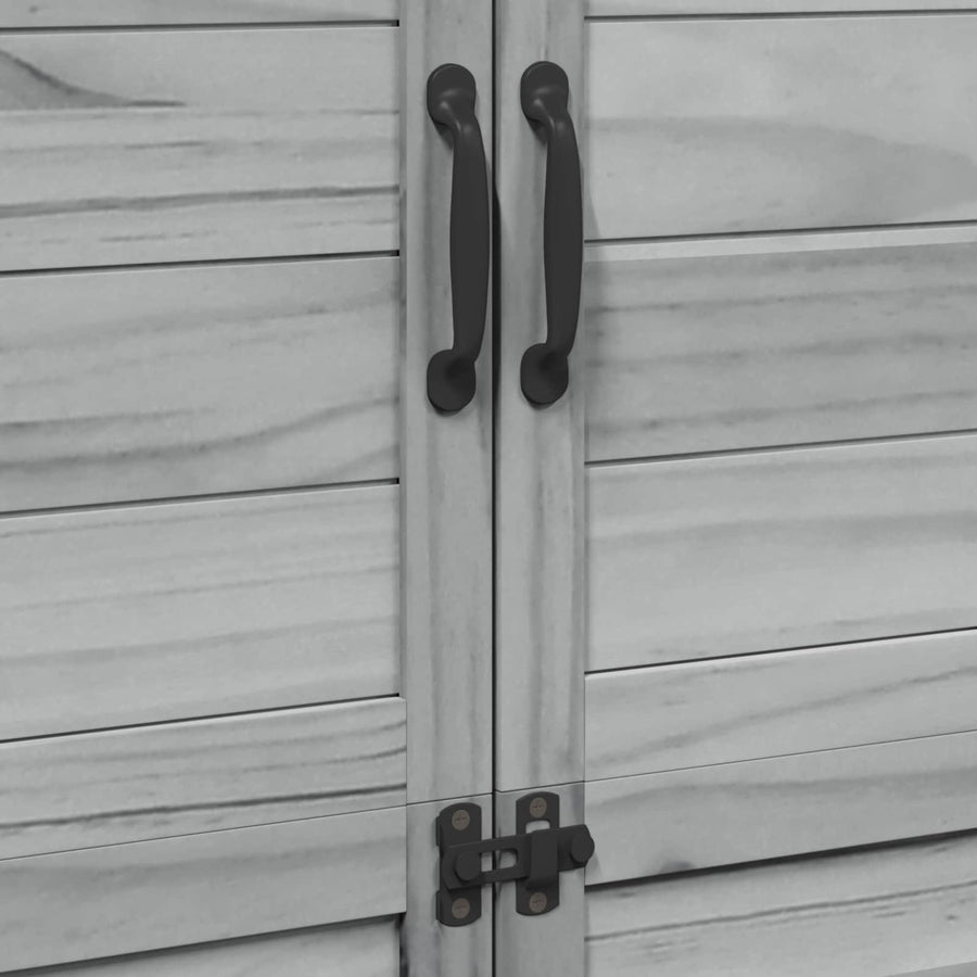 Tuinschuur Grijs 106,5 x 56 x 176 cm Bewerkt hout