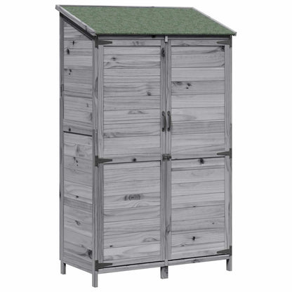Tuinschuur Grijs 106,5 x 56 x 176 cm Bewerkt hout