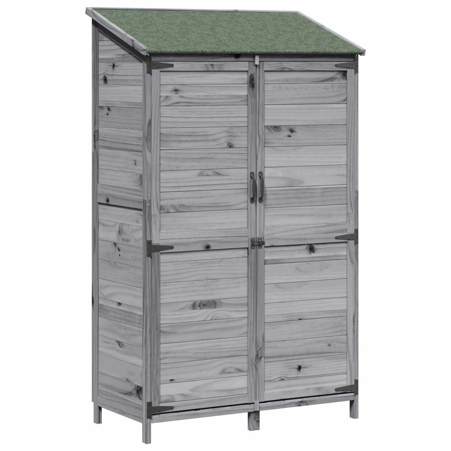 Tuinschuur Grijs 106,5 x 56 x 176 cm Bewerkt hout