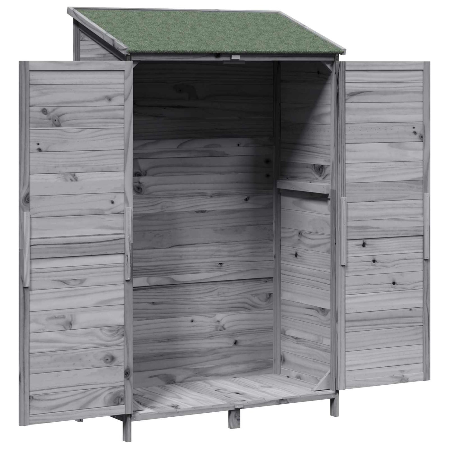 Tuinschuur Grijs 106,5 x 56 x 176 cm Bewerkt hout