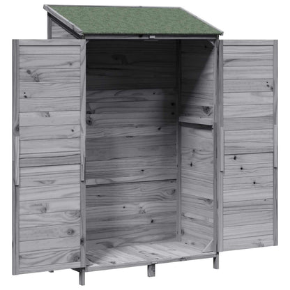 Tuinschuur Grijs 106,5 x 56 x 176 cm Bewerkt hout