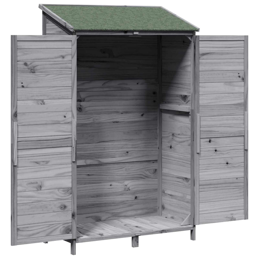Tuinschuur Grijs 106,5 x 56 x 176 cm Bewerkt hout