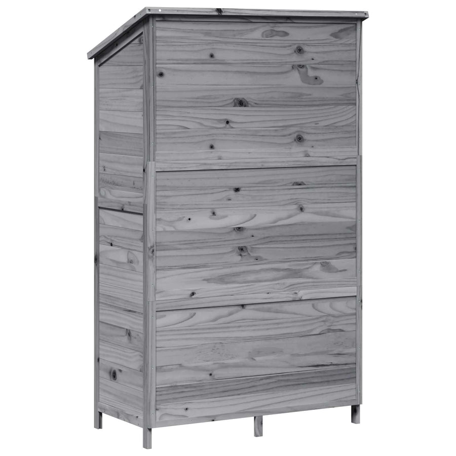 Tuinschuur Grijs 106,5 x 56 x 176 cm Bewerkt hout