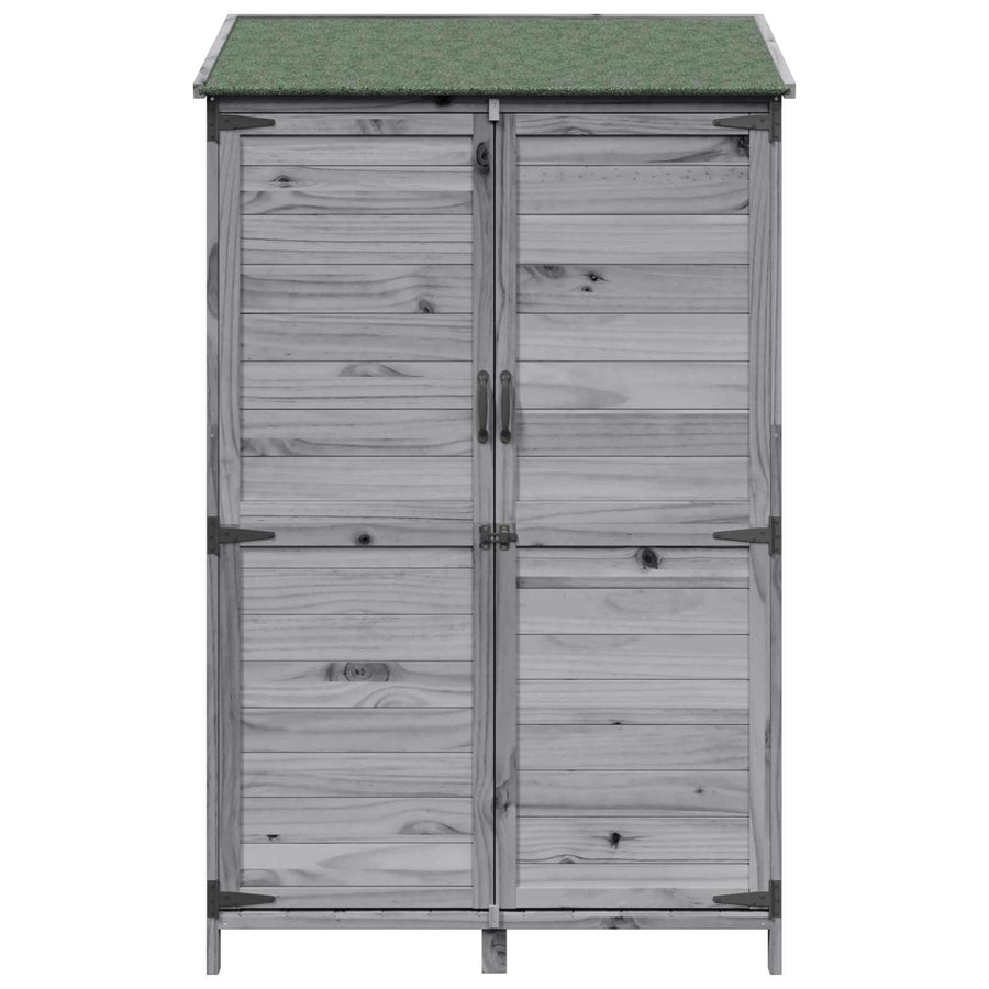 Tuinschuur Grijs 106,5 x 56 x 176 cm Bewerkt hout