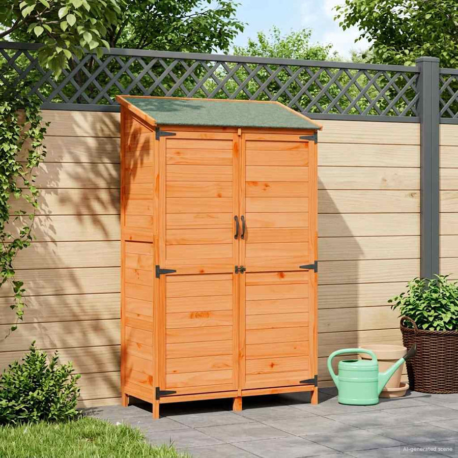 Tuinschuur Bruin 106,5 x 56 x 176 cm Bewerkt hout