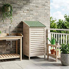 Tuinschuur 59x56x113.5 cm massief vurenhout wit