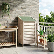 Tuinschuur 59x56x113.5 cm massief vurenhout wit