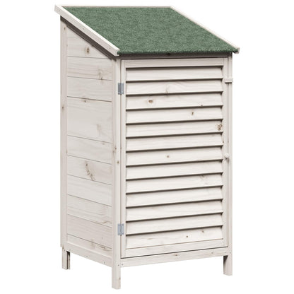 Tuinschuur Wit 59 x 56 x 113,5 cm Massief Vurenhout