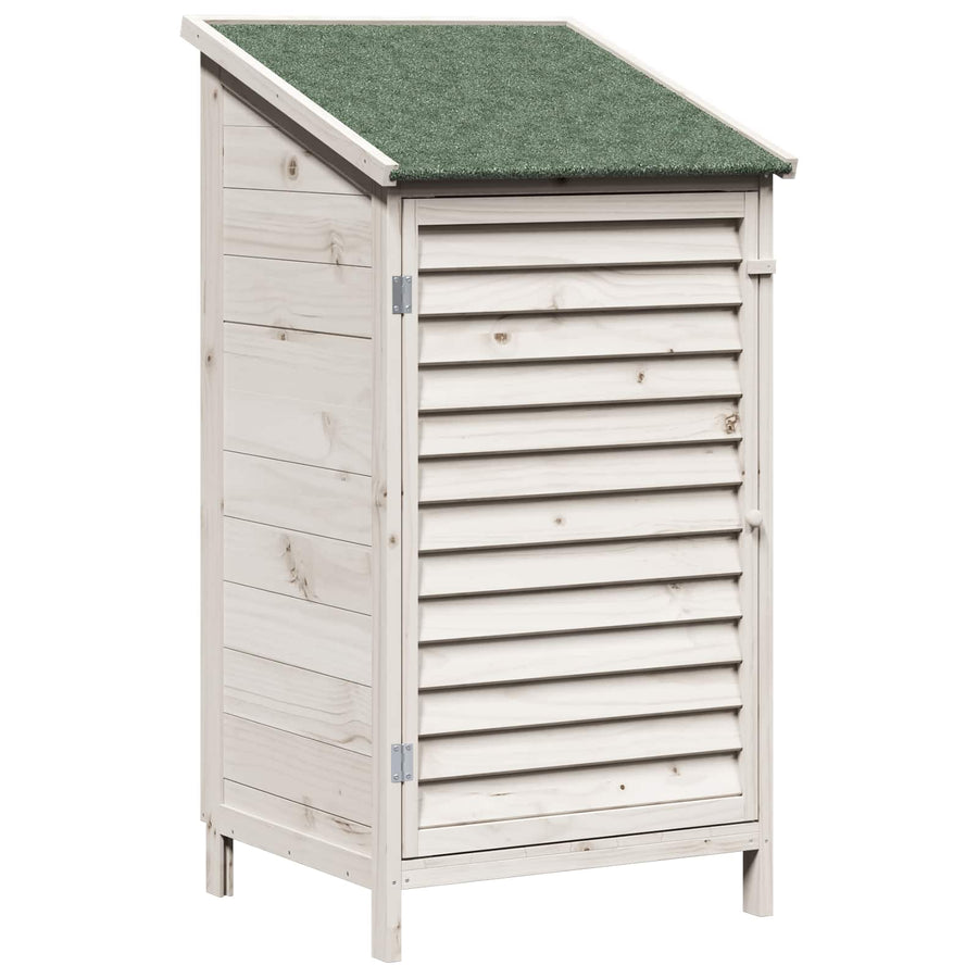 Tuinschuur Wit 59 x 56 x 113,5 cm Massief Vurenhout