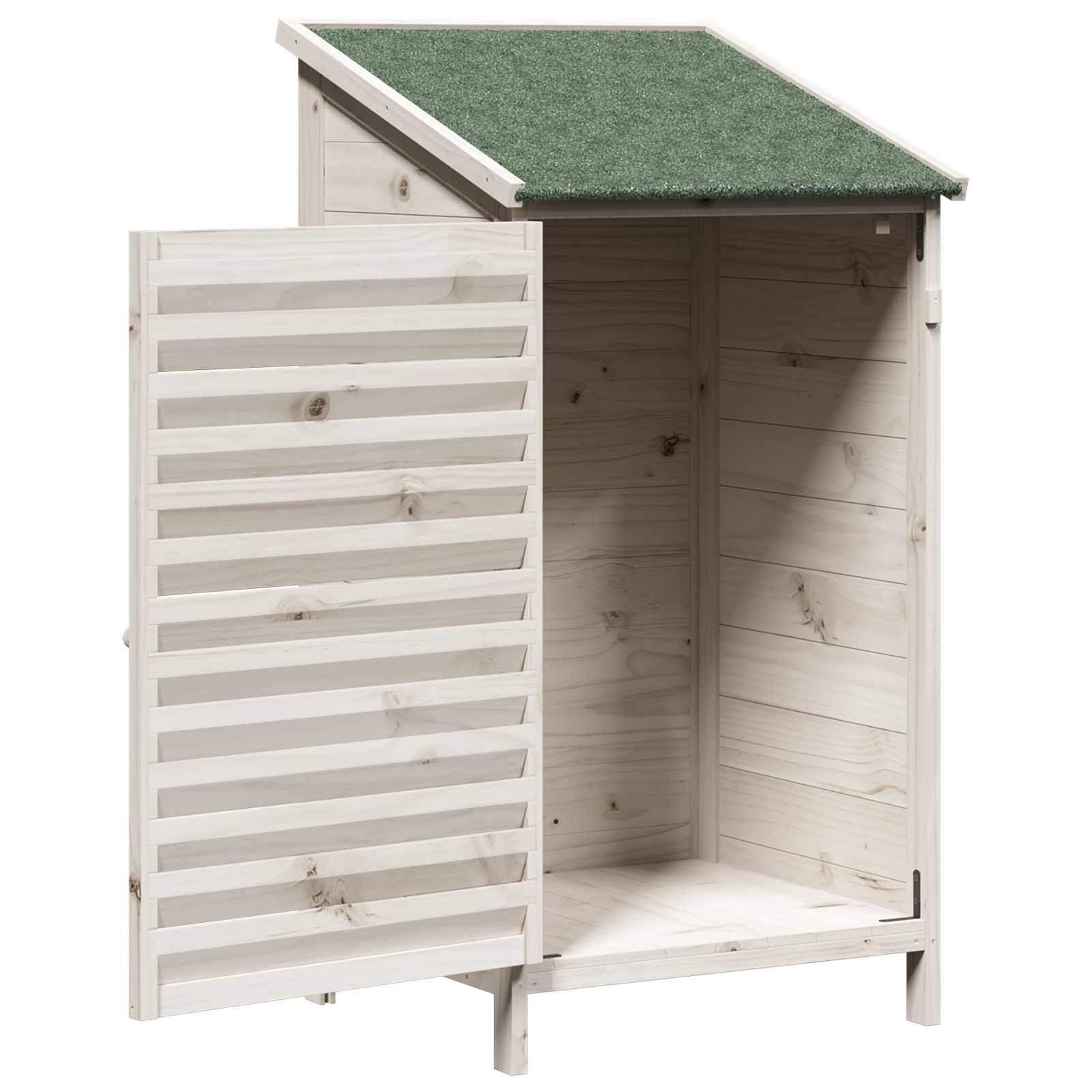 Tuinschuur Wit 59 x 56 x 113,5 cm Massief Vurenhout