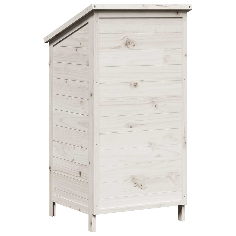 Tuinschuur Wit 59 x 56 x 113,5 cm Massief Vurenhout