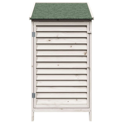 Tuinschuur Wit 59 x 56 x 113,5 cm Massief Vurenhout