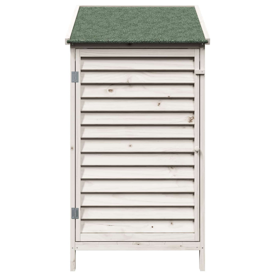 Tuinschuur Wit 59 x 56 x 113,5 cm Massief Vurenhout
