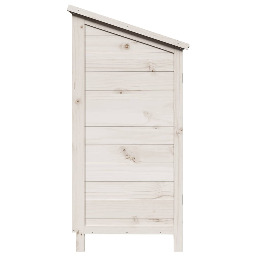 Tuinschuur Wit 59 x 56 x 113,5 cm Massief Vurenhout