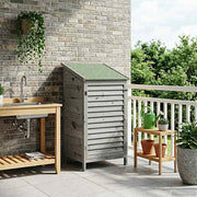 Tuinschuur 59x56x113,5 cm massief vurenhout grijs