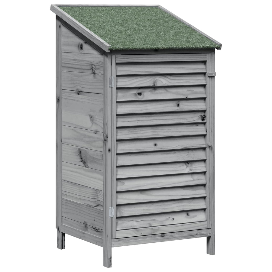 Tuinschuur Grijs 59 x 56 x 113,5 cm Massief Vurenhout