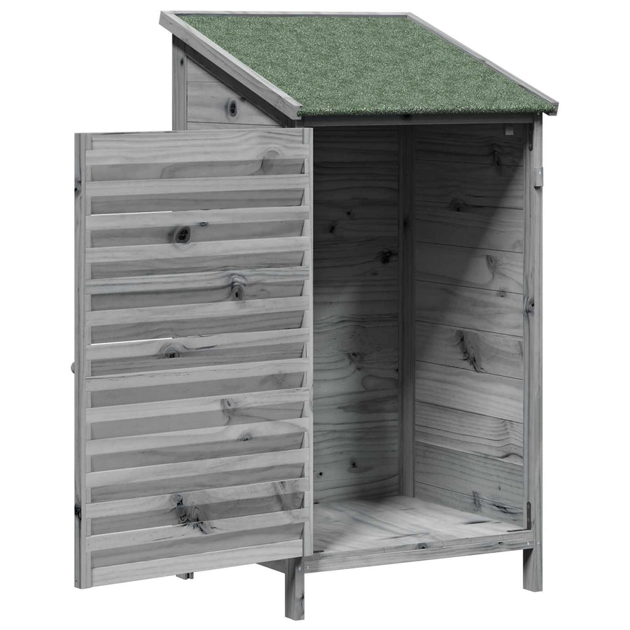 Tuinschuur Grijs 59 x 56 x 113,5 cm Massief Vurenhout