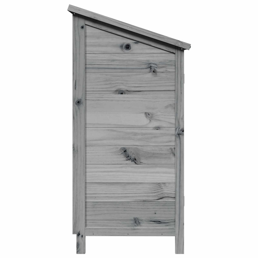 Tuinschuur Grijs 59 x 56 x 113,5 cm Massief Vurenhout