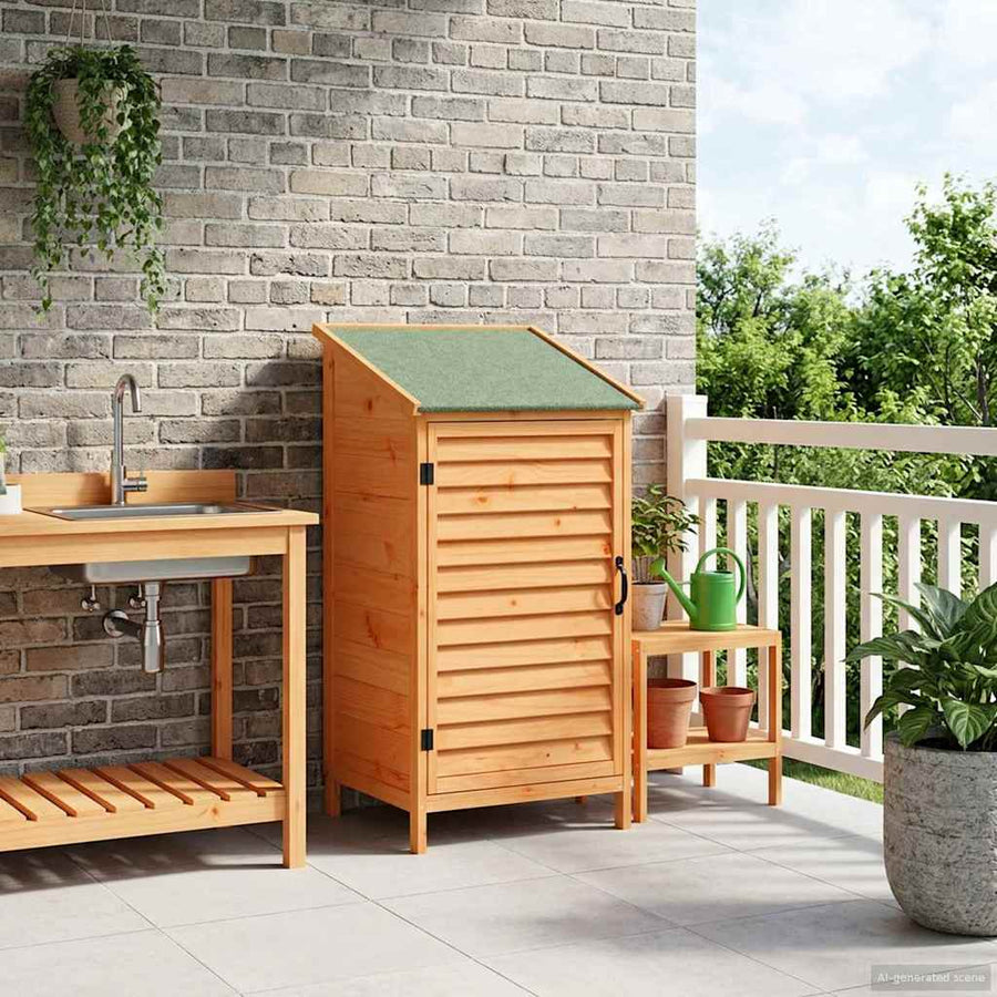 Tuinschuur Bruin 59 x 56 x 113,5 cm Massief Vurenhout