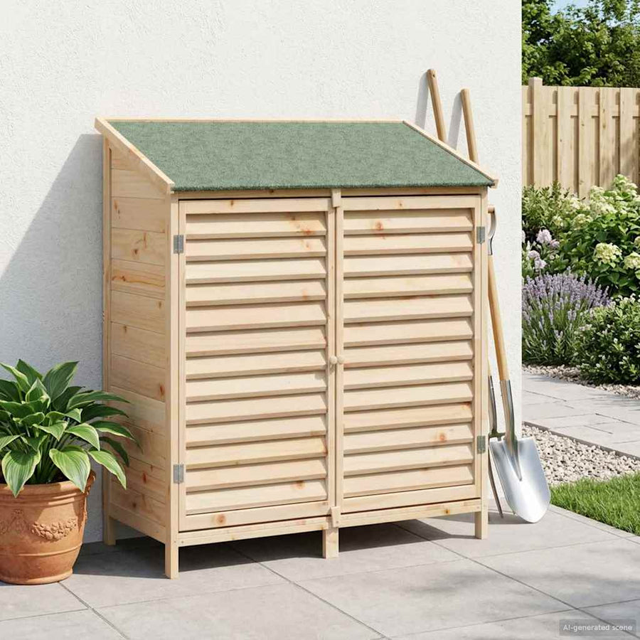 Tuinschuur Naturel 106 x 56 x 113,5 cm Massief Vurenhout