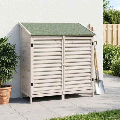 Tuinschuur Wit 106 x 56 x 113,5 cm Massief Vurenhout